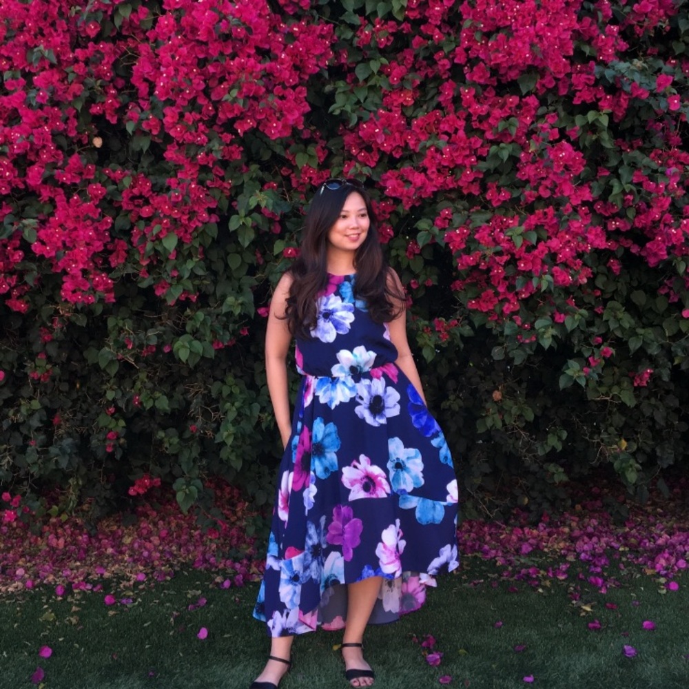 Floral Sleeveless Hi-Lo Maxi Dress